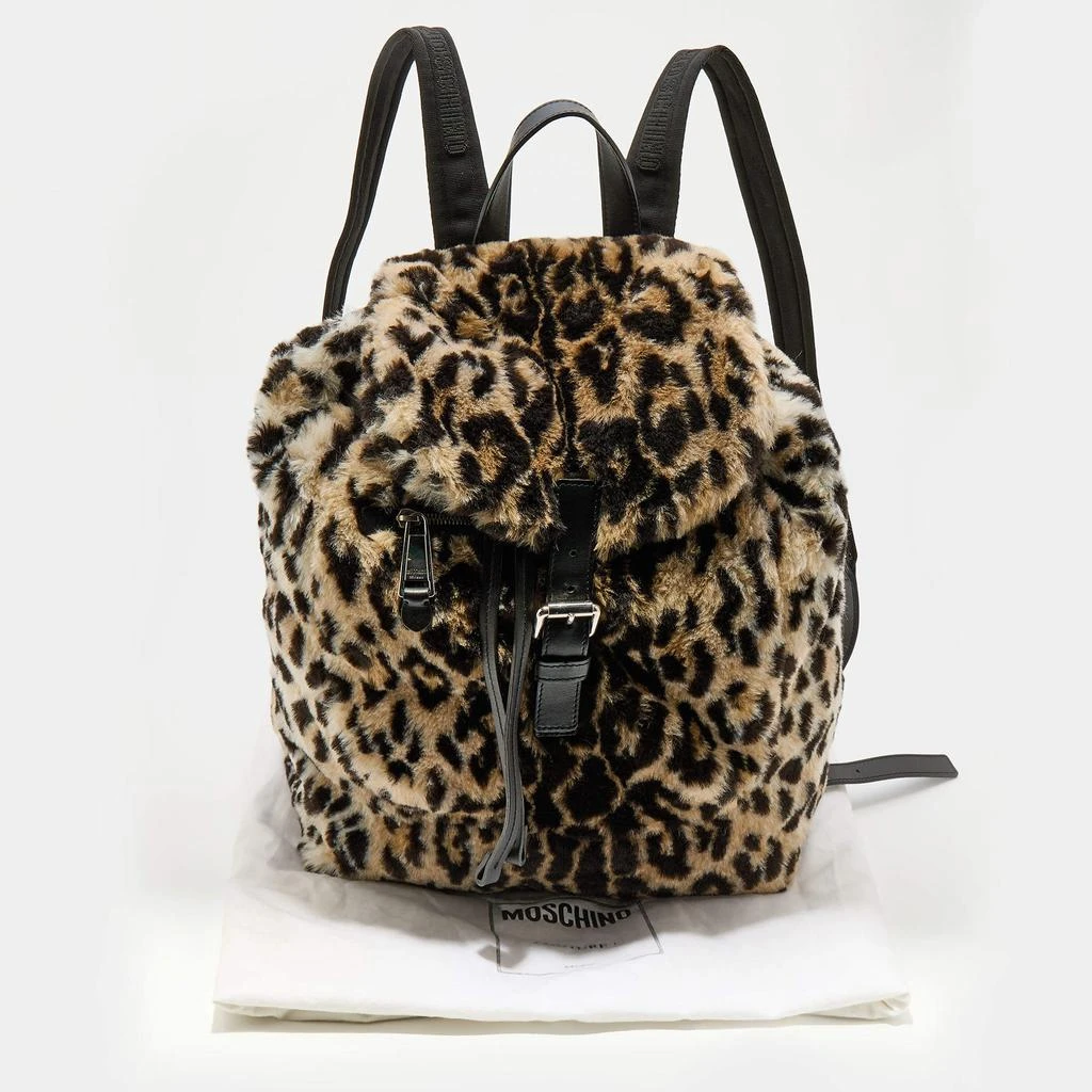 Moschino Multicolor Leopard Print Fur Backpack 商品