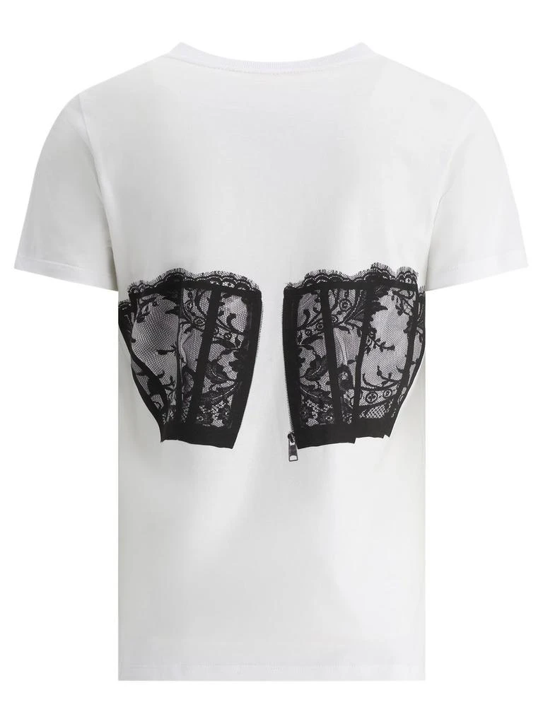 商品Alexander McQueen|Alexander McQueen Lace Corset Printed T-Shirt,价格¥1963-¥2385,第2张图片详细描述