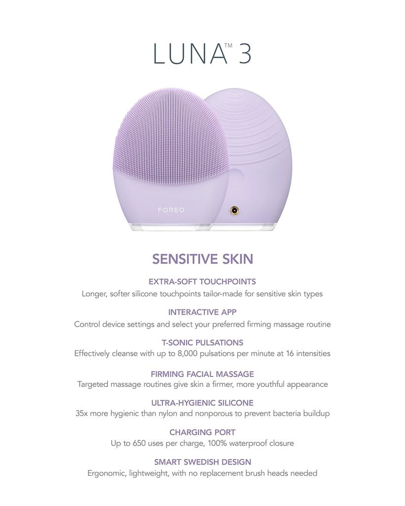 商品Foreo|Luna 3 for Sensitive Skin,价格¥1694,第5张图片详细描述