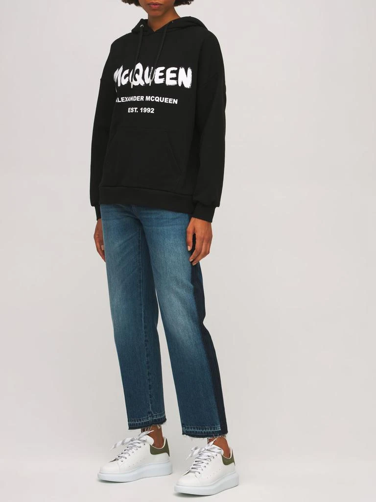 商品Alexander McQueen|Cotton Mcqueen Graffiti Hoodie,价格¥6291,第1张图片详细描述