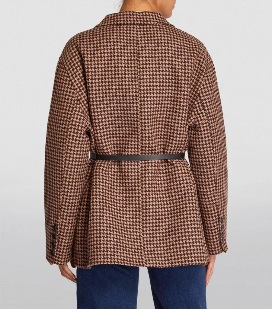 商品Maje|Houndstooth Belted Blazer,价格¥5592,第4张图片详细描述