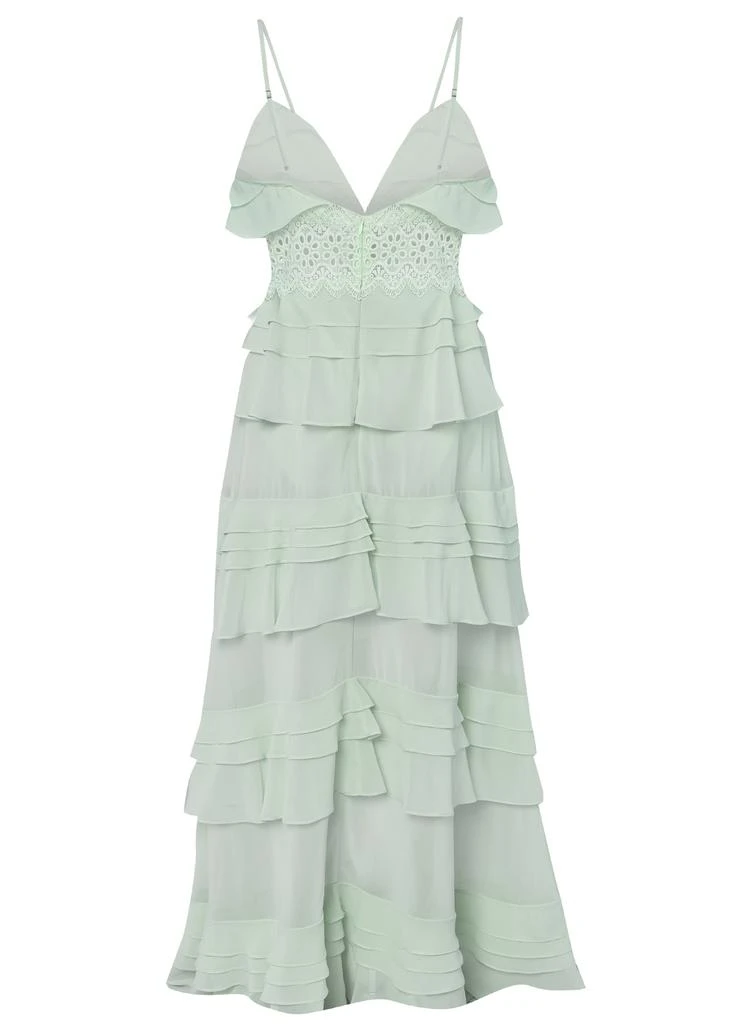 商品True Decadence|Mint plunge front tiered ruffle maxi dress,价格¥641,第3张图片详细描述