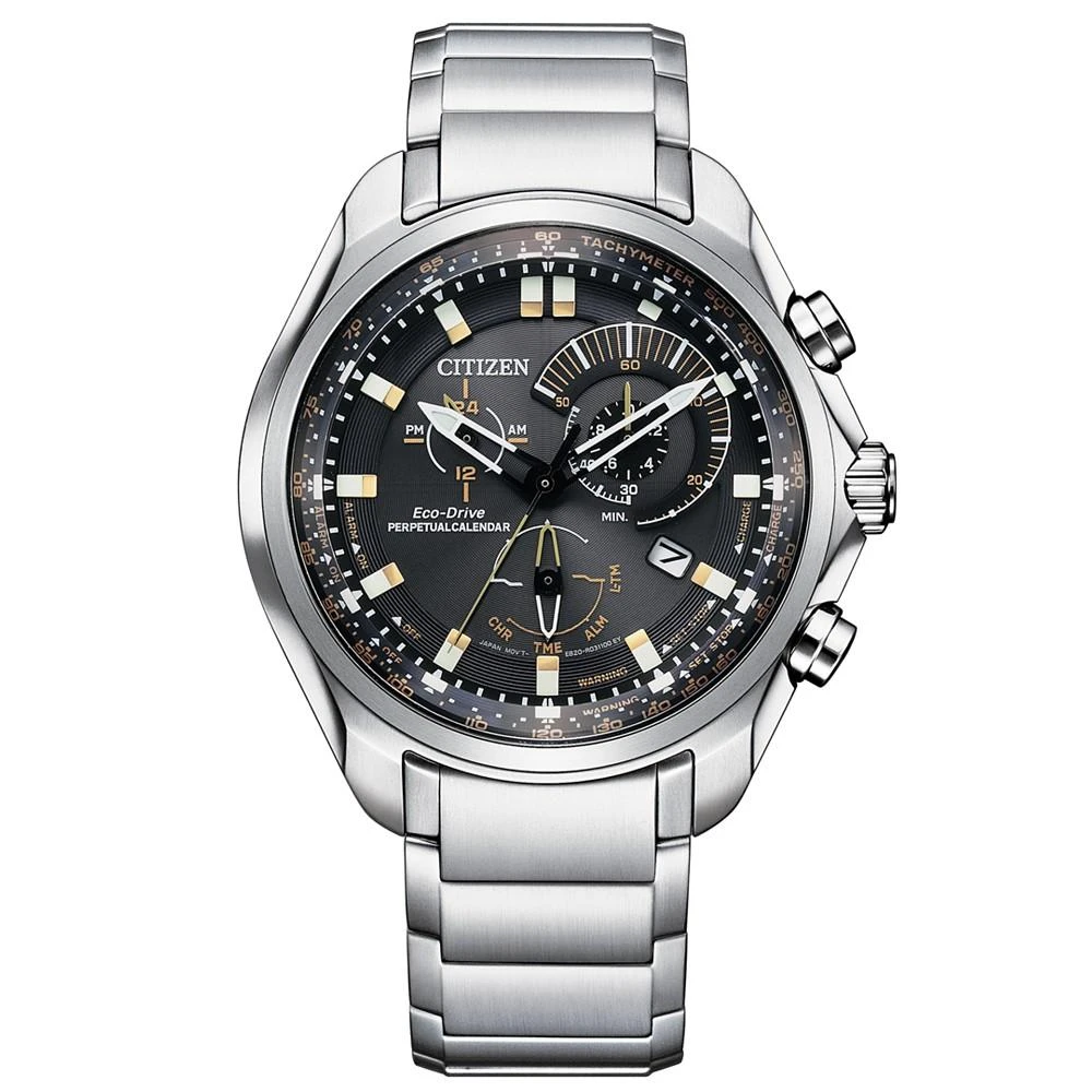 商品Citizen|Men's Chronograph Eco-Drive Sport Luxury Stainless Steel Bracelet Watch 43mm,价格¥2219,第1张图片