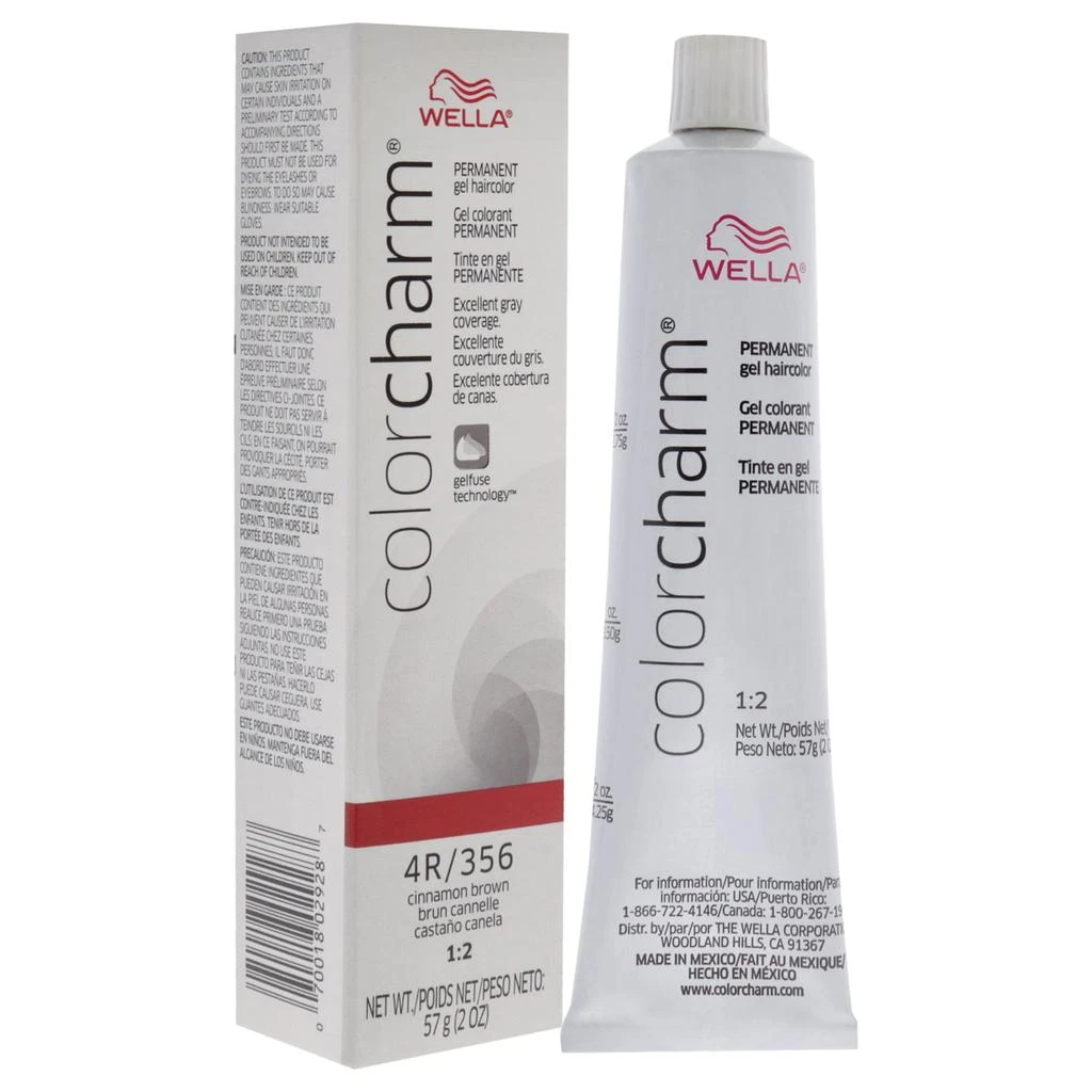 商品Wella|Color Charm Permanent Hair Color Gel - 4R 356 Cinnamon Brown by  for Unisex - 2 oz Hair Color,价格¥131,第3张图片详细描述
