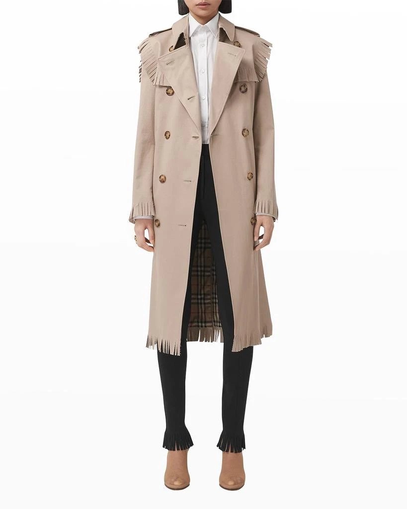 商品Burberry|Blomfield Fringed Trench Coat,价格¥27402,第3张图片详细描述