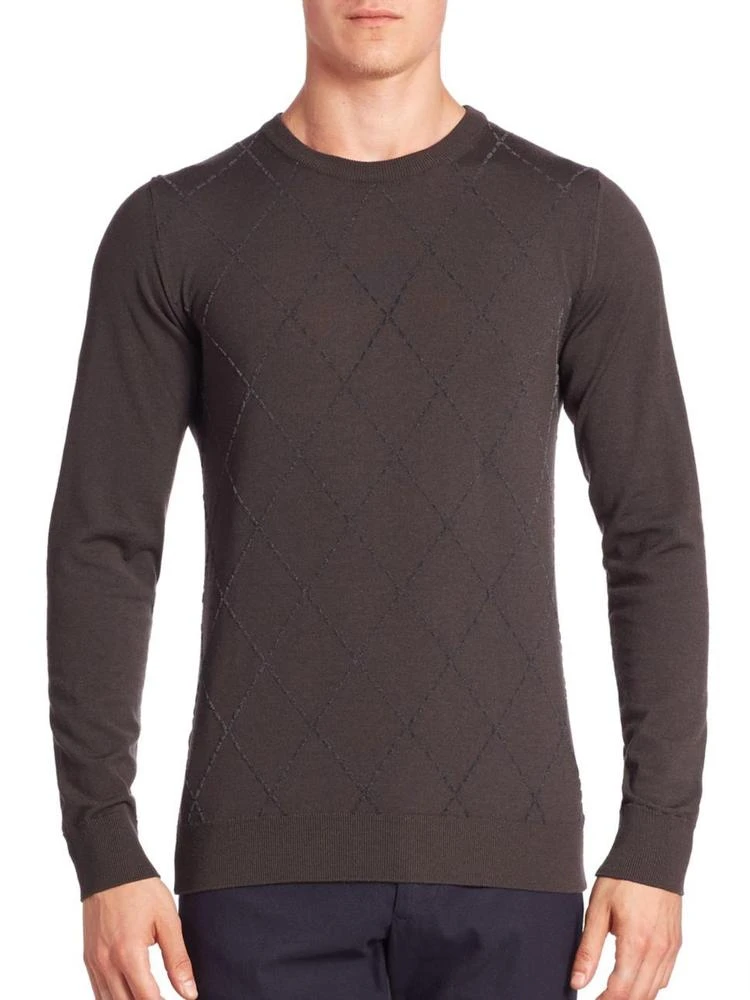 商品Giorgio Armani|Diamond-Flocked Crewneck Sweater,价格¥2981,第1张图片