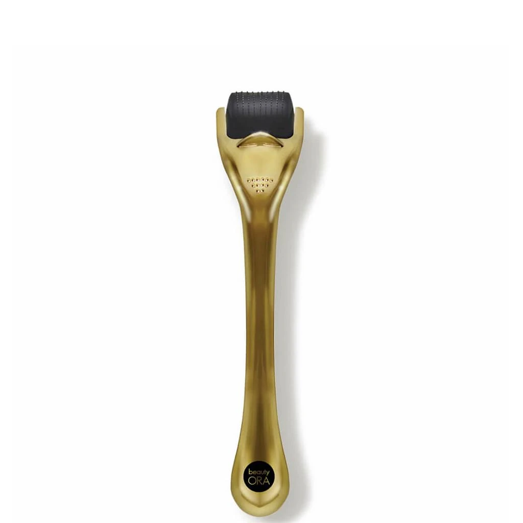 商品Beauty ORA|Beauty ORA Deluxe Microneedle Dermal Roller System 0.25mm - Gold/Black,价格¥293,第1张图片