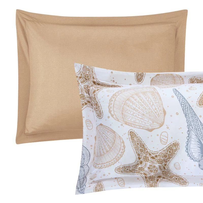 商品Chic Home Design|Eula 8 Piece Reversible Comforter Set "Life In The Sea" Theme Print Design Bed In A Bag KING,价格¥1032,第2张图片详细描述