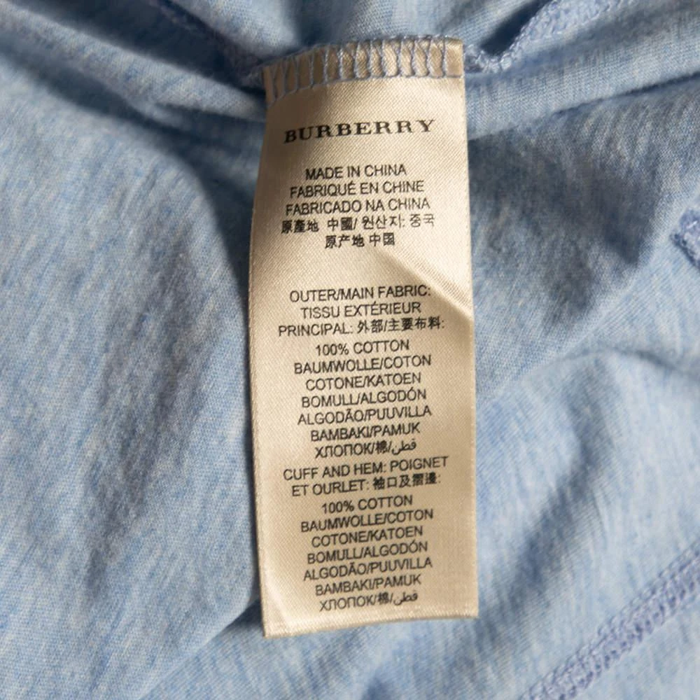 Burberry Brit Blue Cotton Logo Embroidered Short Sleeve T-Shirt XS 商品