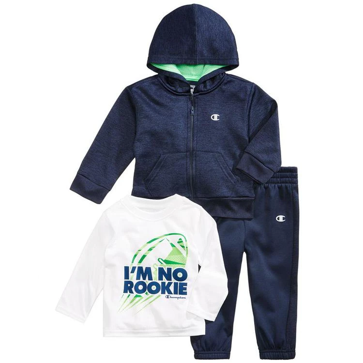 商品CHAMPION|3-Pc. Zip-Up Hoodie, Graphic-Print T-Shirt & Jogger Pants Set, Baby Boys,价格¥285,第1张图片