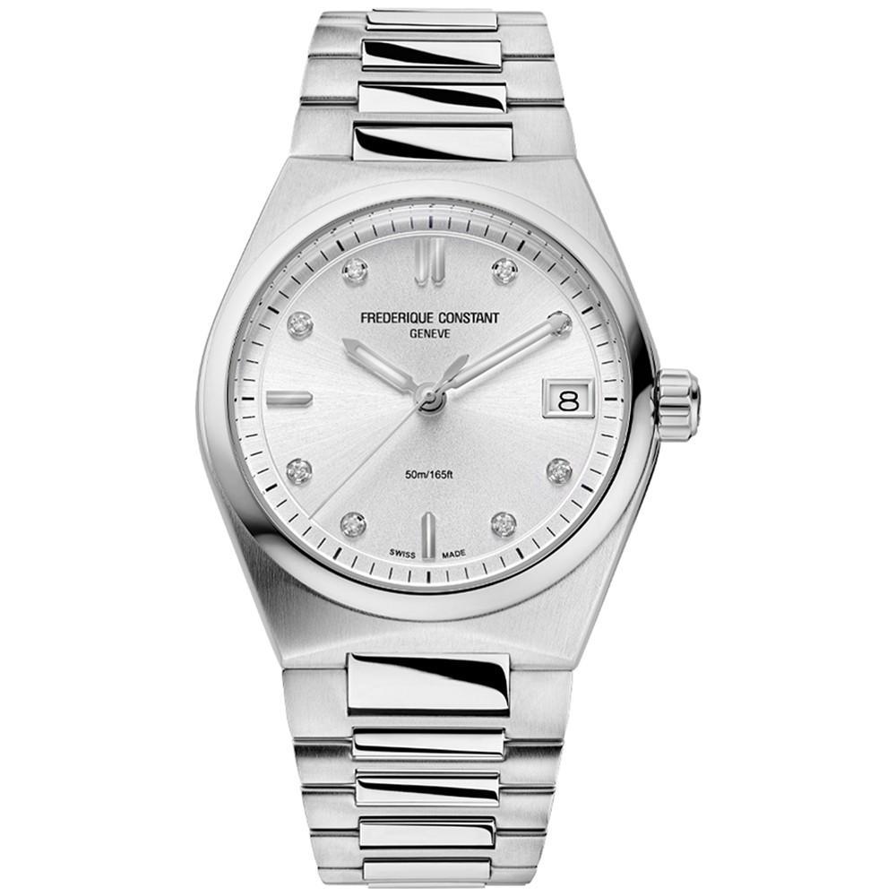 商品Frederique Constant|Women's Swiss Highlife Diamond (1/20 ct. t.w.) Stainless Steel Bracelet Watch 31mm,价格¥11567,第1张图片