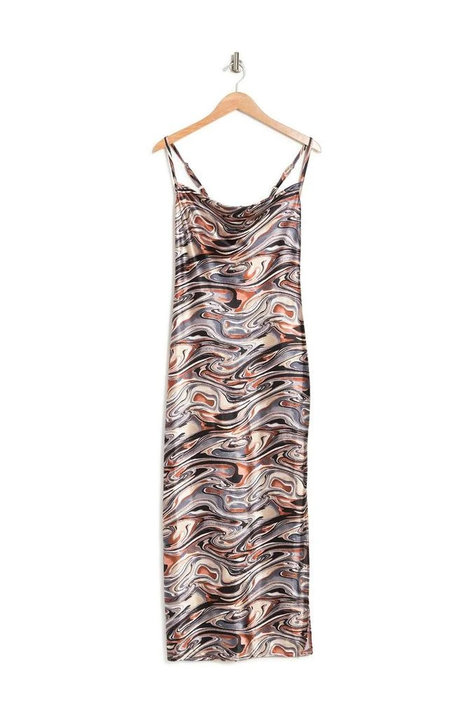 商品Love by Design|Christina Cowl Neck Swirl Satin Dress,价格¥242,第3张图片详细描述