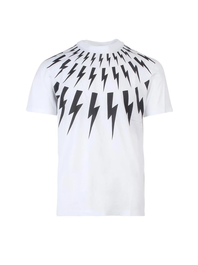 商品Neil Barrett|Neil Barrett Thunderbolt Print Crewneck T-Shirt,价格¥1356,第1张图片