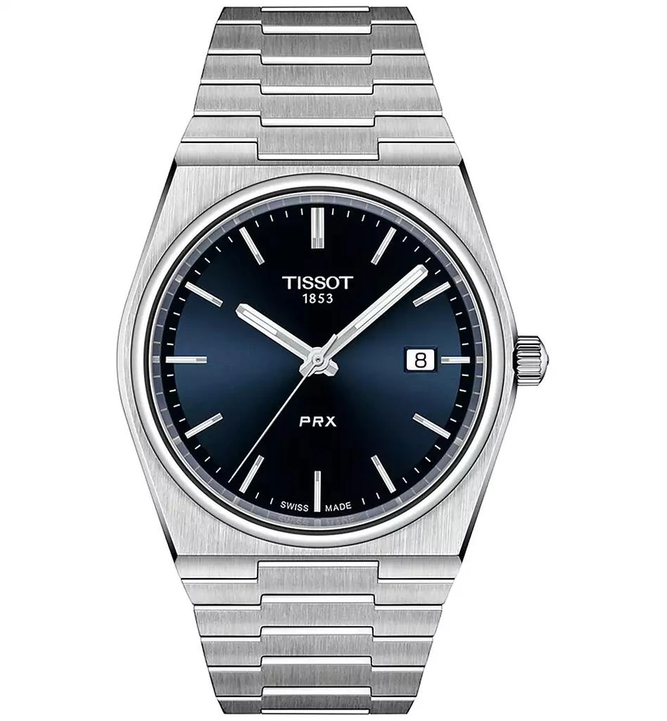 商品Tissot|Men's Swiss PRX Stainless Steel Bracelet Watch 40mm,价格¥2991,第1张图片