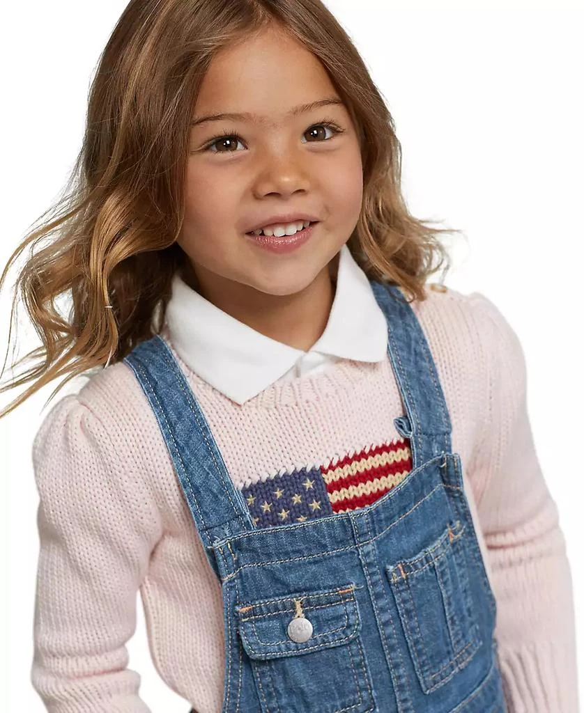 商品Ralph Lauren|Little Girls and Toddler Girls Cotton Denim Overall Dress,价格¥228,第4张图片详细描述