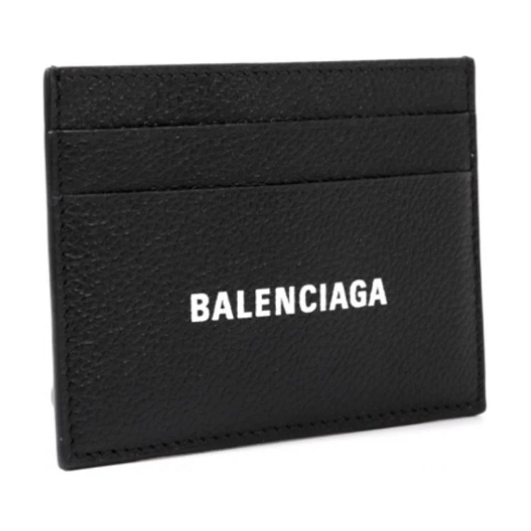 商品[国内直发] Balenciaga|巴黎世家 Cash 品牌Logo 皮革 名片夹卡包钱包 男女同款情侣款 黑色,价格¥1716,第3张图片详细描述