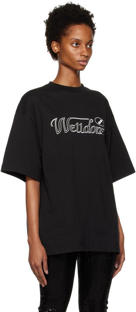 商品We11done|Black Cursive T-Shirt,价格¥599,第4张图片详细描述