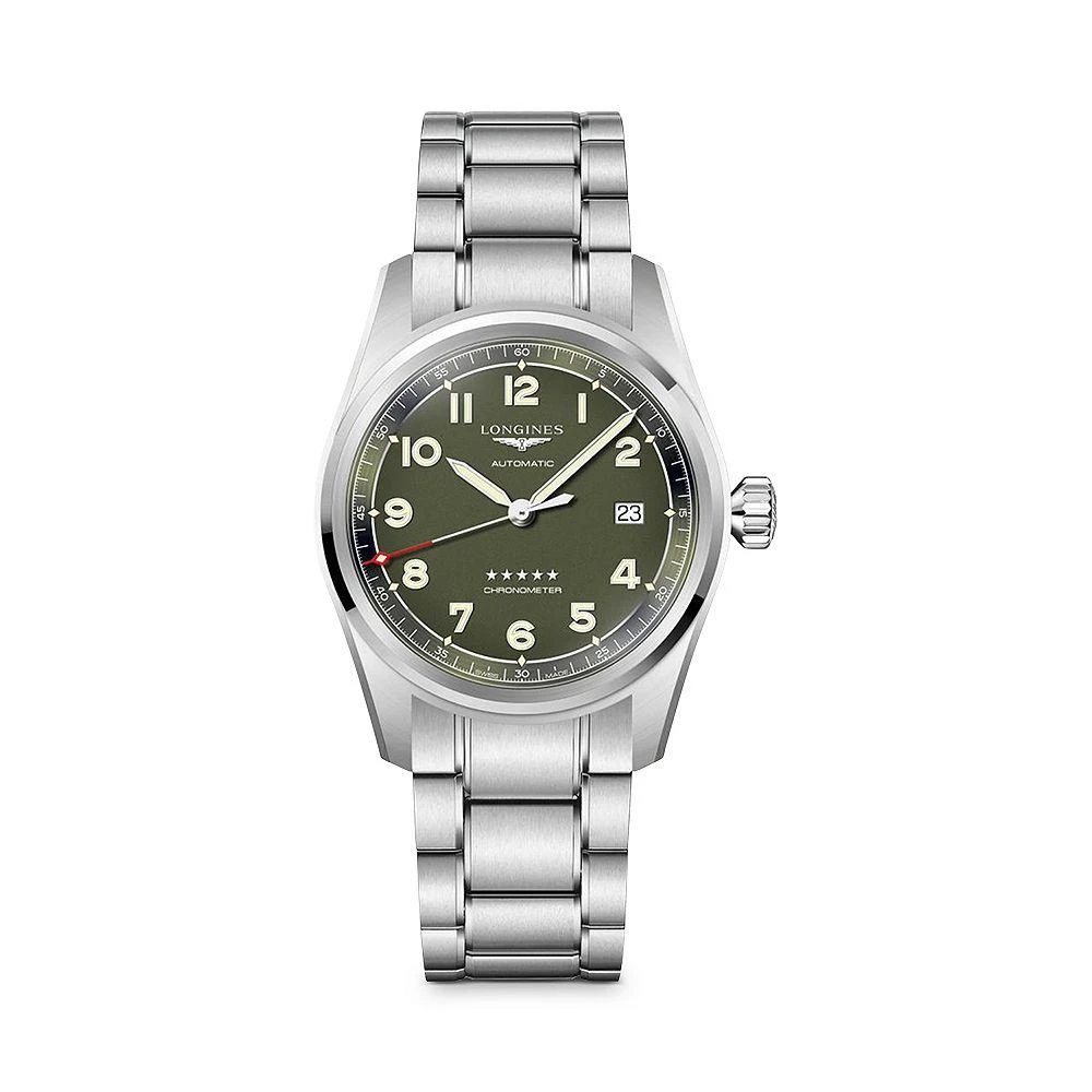 商品Longines|Spirit Green Stainless Steel Watch, 40mm,价格¥19294,第1张图片