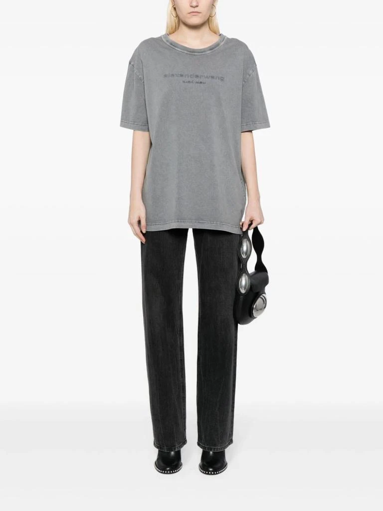 商品Alexander Wang|ALEXANDER WANG Women Embossed Logo  Bi-Color Acid Tee,价格¥891,第4张图片详细描述