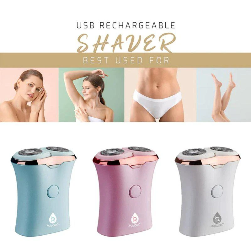 商品PURSONIC|Rechargeable USB Ladies Shaver, Removes Hair Instantly & Pain Free,价格¥242,第2张图片详细描述