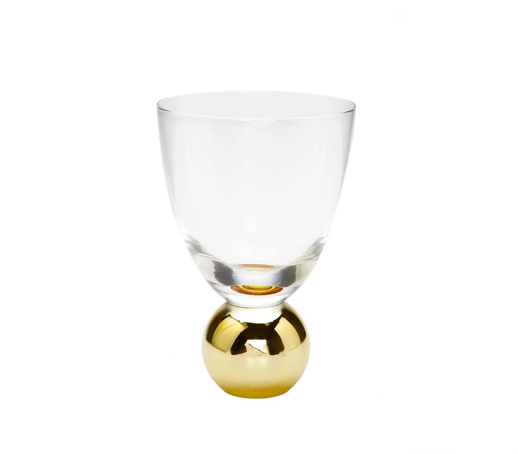 商品Classic Touch Decor|Set of 6 Small Wine Glasses on Gold Ball Pedestal,价格¥848,第2张图片详细描述