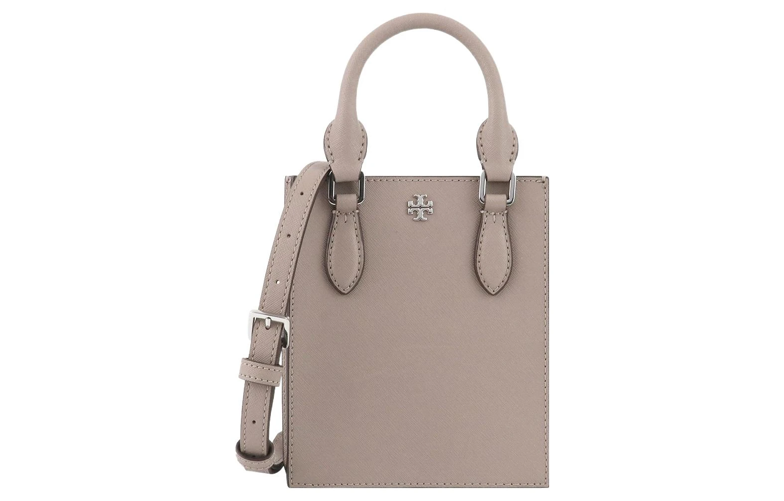 商品[国内直发] Tory Burch|汤丽柏琦 TB Emerson 琴谱 牛皮 托特包Tote包购物袋斜挎包 迷你 女款 银灰色,价格¥3026,第2张图片详细描述