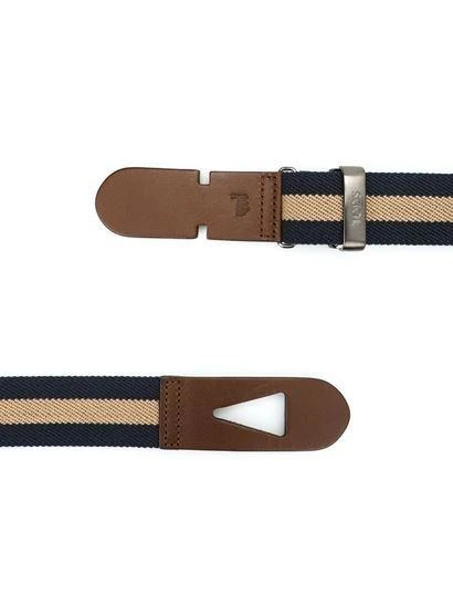 商品Tod's|Tod's Logo Embossed Striped Belt,价格¥2103,第4张图片详细描述