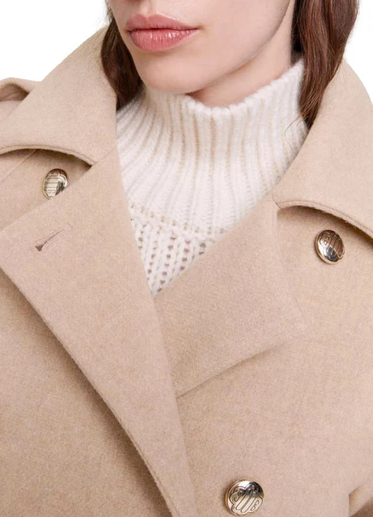商品Maje|Long wool-blend coat,价格¥2886,第4张图片详细描述