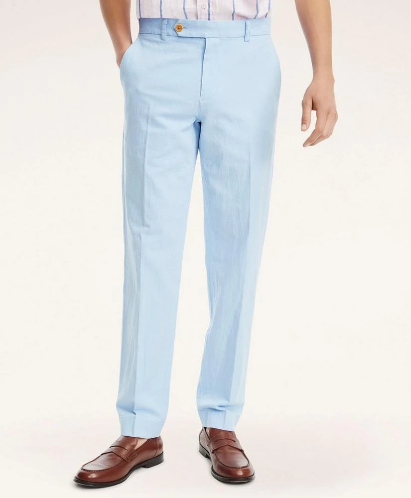 商品Brooks Brothers|Milano Slim-Fit Stretch Cotton Linen Chino Pants,价格¥375,第1张图片