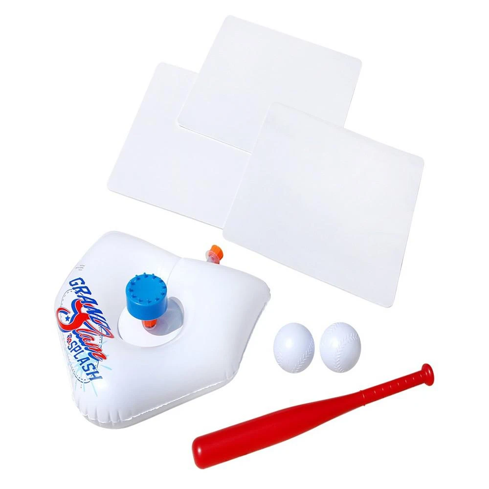 商品Banzai|Splash Slam Baseball T-shirt Sprinkler Water Sports Game, Plastic Bat, 2 Plastic Balls, Home Plate Bases, Durable PVC Construction, Family Children Outdoor Water Toys, Backyard Batting Practice,价格¥172,第1张图片