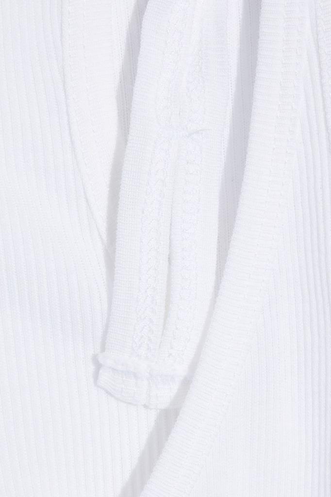 Layered ribbed cotton-jersey top商品第4张图片规格展示