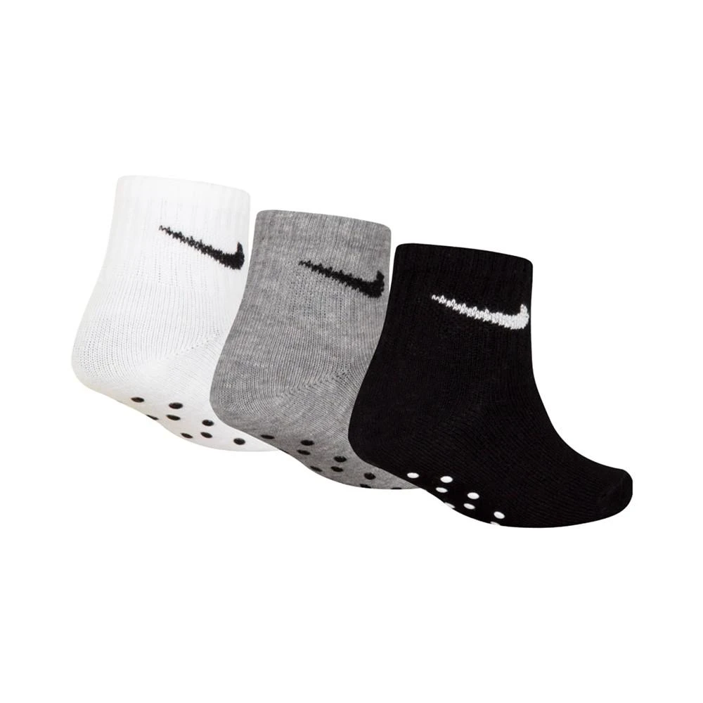商品NIKE|Baby Boys Core Swoosh Gripper Socks, Pack of 3,价格¥55,第4张图片详细描述