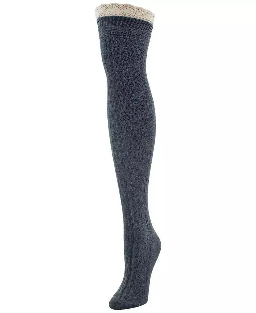 商品Memoi|Women's Diamond Crochet Over The Knee Socks,价格¥137,第1张图片详细描述