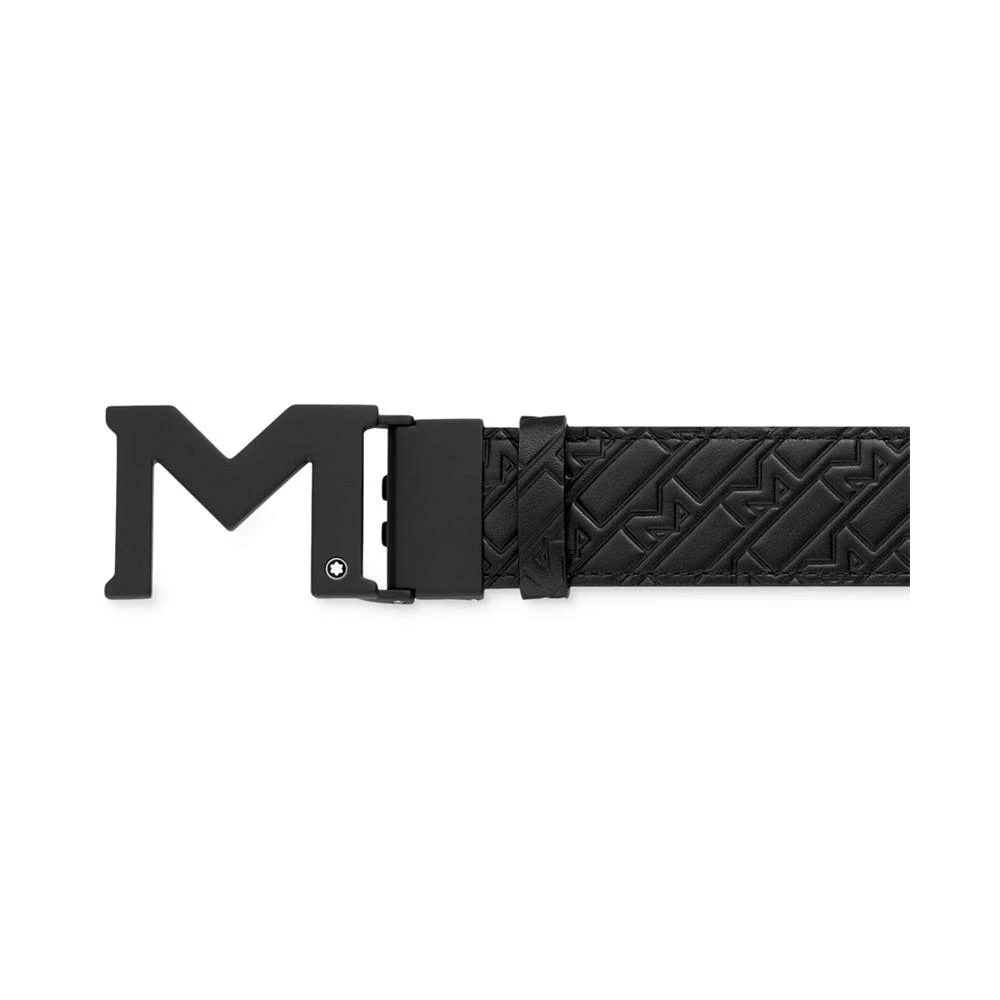 商品MontBlanc|M Buckle Embossed Reversible Leather Belt,价格¥3778,第1张图片