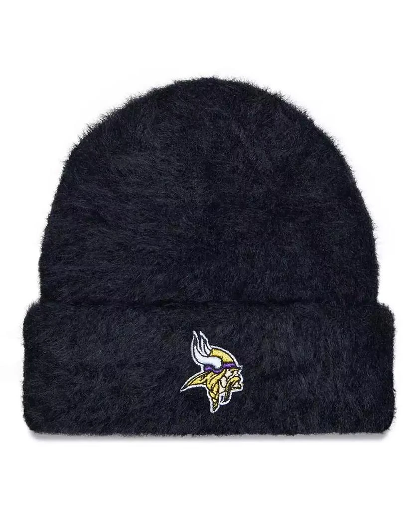 商品New Era|Women's Black Minnesota Vikings Fuzzy Cuffed Knit Hat,价格¥240,第1张图片