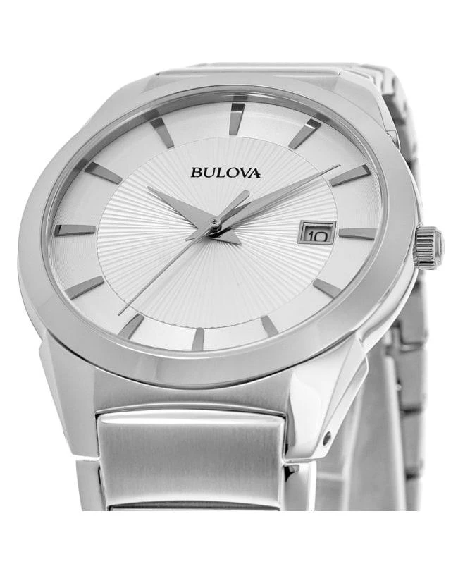 商品Bulova|Bulova Classic Silver Dial Steel Men's Watch 96B015,价格¥1623,第2张图片详细描述