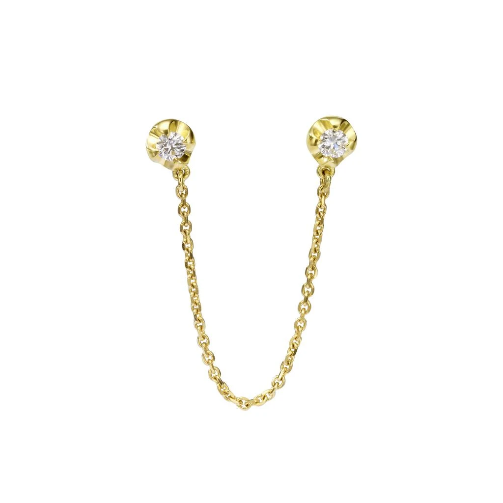 商品AME|Âme Q 18K Yellow Gold, Lab-Grown Diamond Double Stud Earring,价格¥6876,第1张图片