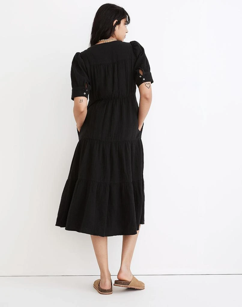 商品Madewell|Lightspun Button-Front Tiered Midi Dress,价格¥798,第3张图片详细描述