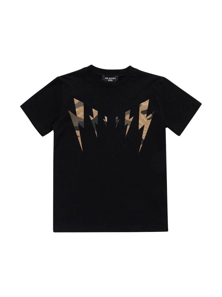 商品Neil Barrett|Thunder Print Cotton Jersey T-shirt,价格¥353,第1张图片