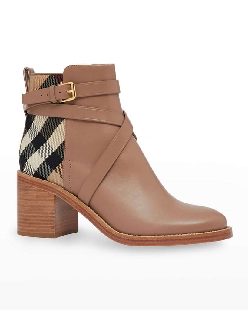 pryle equestrian check ankle booties