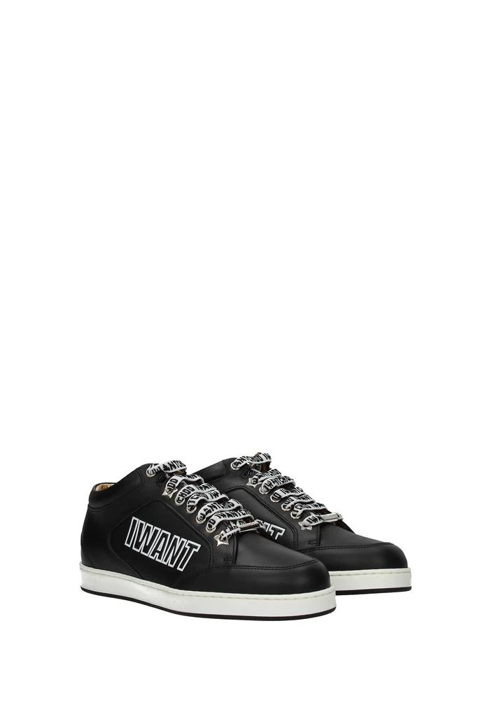 商品Jimmy Choo|Sneakers miami Leather Black,价格¥1656,第2张图片详细描述