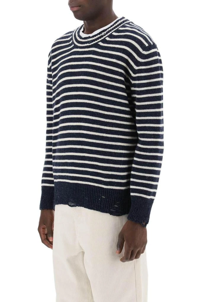 商品AMI|Striped sweater with destroyed detailing,价格¥1331,第5张图片详细描述