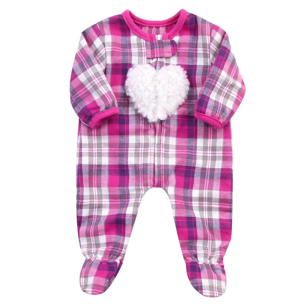 商品Teamson|Sophia’s Flannel Sleeper with Sherpa Heart Design for 15'' Dolls, Hot Pink,价格¥159,第1张图片