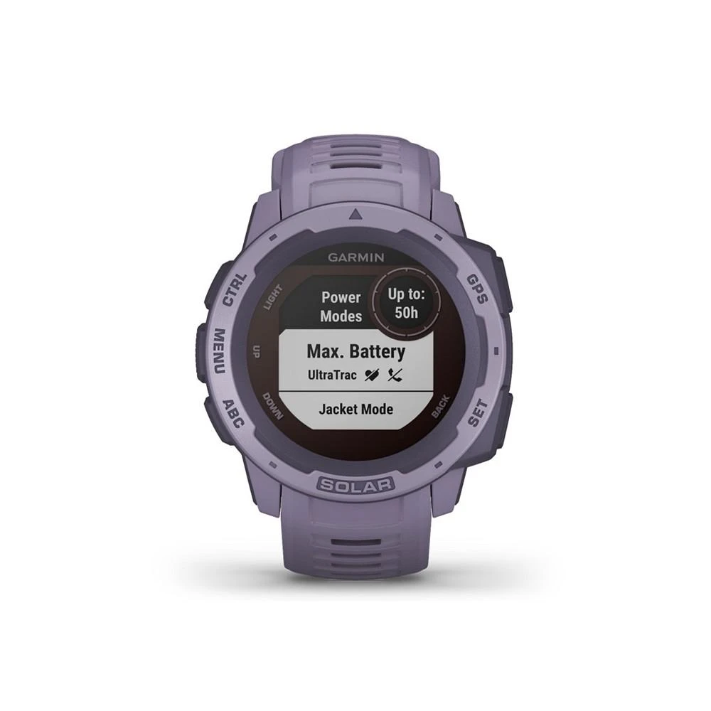 商品Garmin|Unisex Instinct Solar Orchid Silicone Strap Smart Watch 23mm,价格¥3029,第1张图片