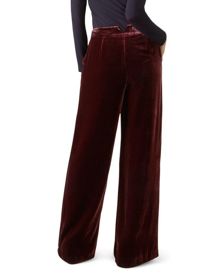 商品HOBBS LONDON|第6套: Lorrie 丝绒微喇宽裤,价格¥1364,第2张图片详细描述
