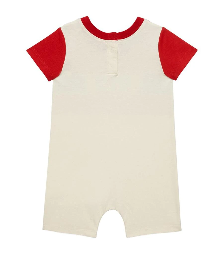 商品Gucci|Web Stripe Logo Playsuit (0-24 Months),价格¥1945,第2张图片详细描述