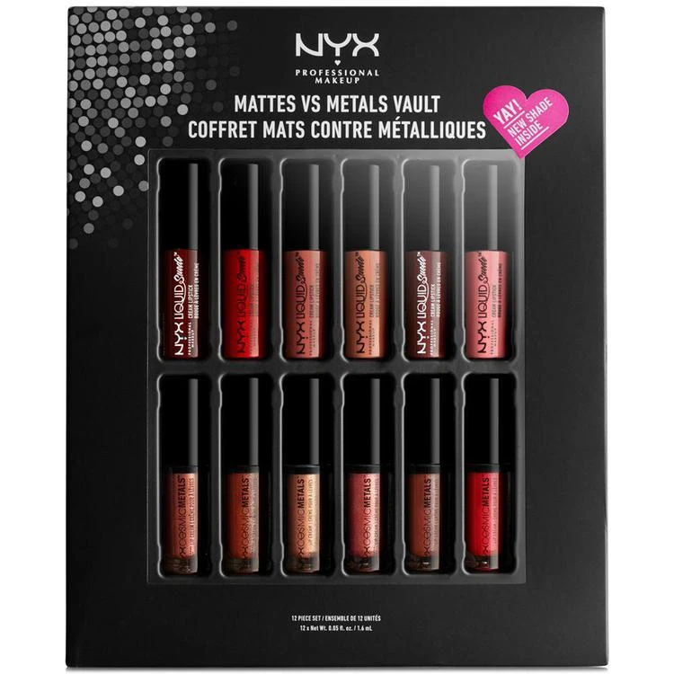 商品NYX Professional Makeup|12-Pc. Mattes vs Metals Lip Set,价格¥93,第1张图片