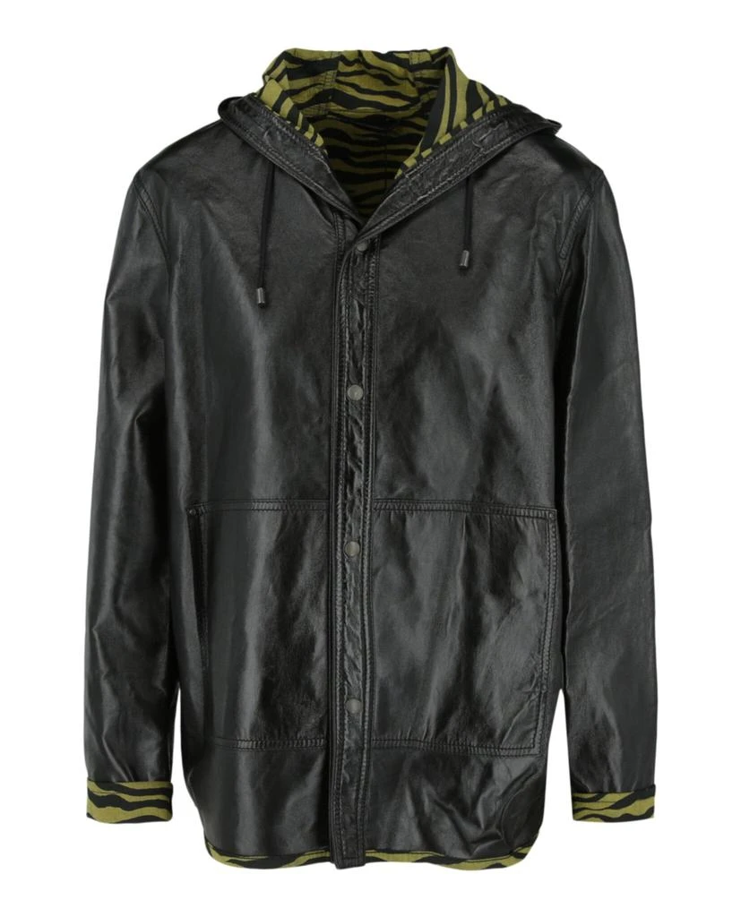 商品Bottega Veneta|Zebra Print Lined Leather Jacket,价格¥10442,第1张图片