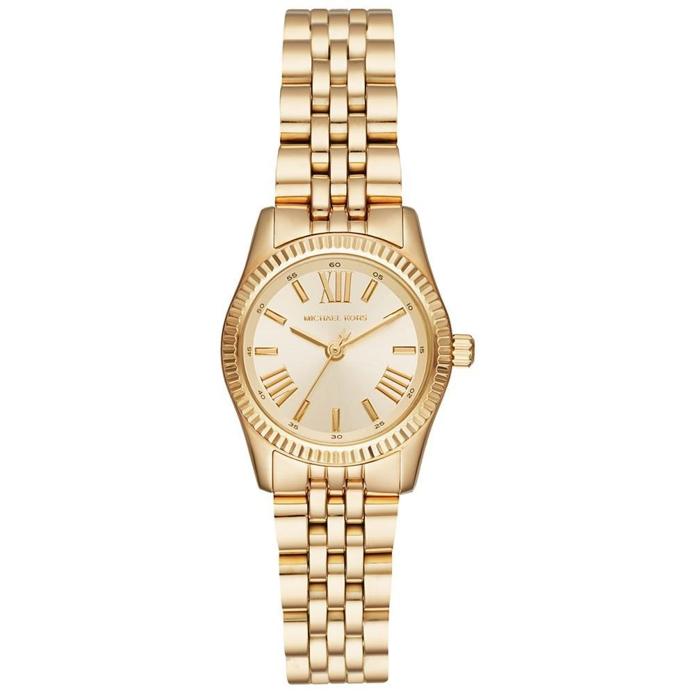 商品Michael Kors|Women's Lexington Gold-Tone Stainless Steel Bracelet Watch 26mm,价格¥1019,第1张图片