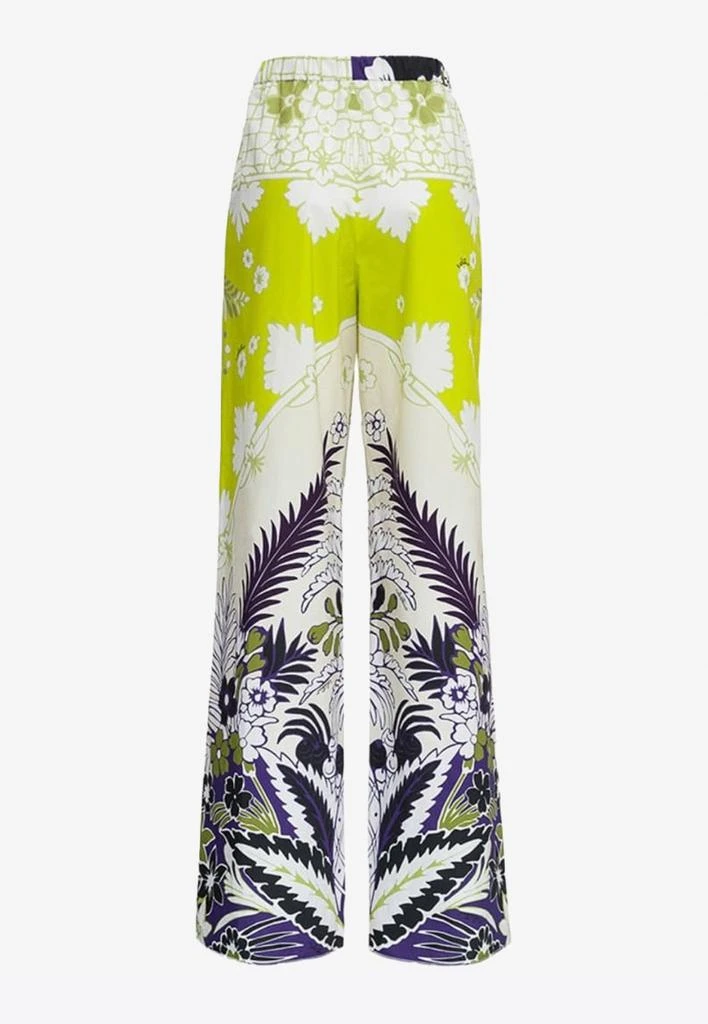 商品Valentino|Tropical World Arazzo Print Poplin Wide-Leg Pants,价格¥8905,第1张图片